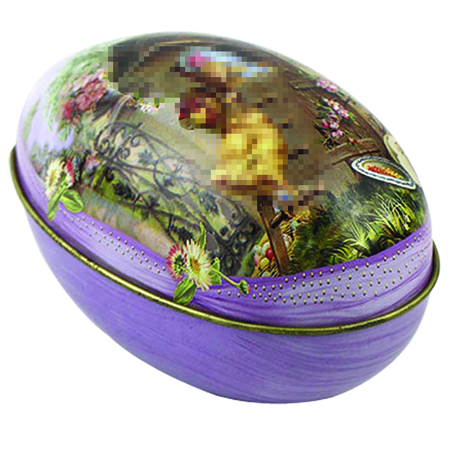 Hot Selling Easten Egg Shaped Tin Box